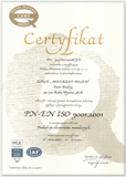 Certyfikat ISO 9001 w jzyku polskim